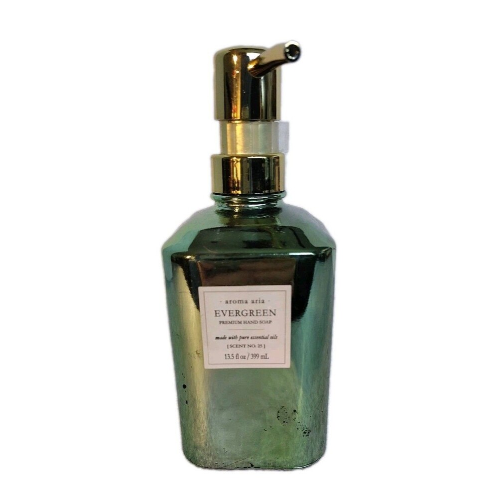Aroma Aria Honey Almond Liquid Hand Wash Soap 13.5 oz Glass Bottle Farmhouse NEW